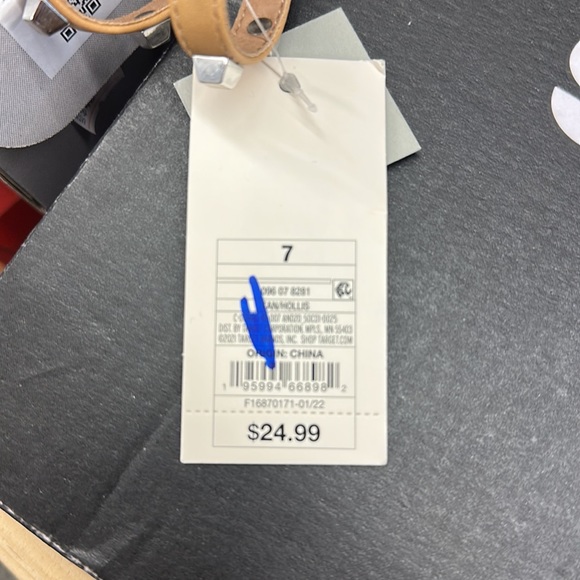 A. New Day. Size 7. New Tan studded sandals. - Picture 4 of 4